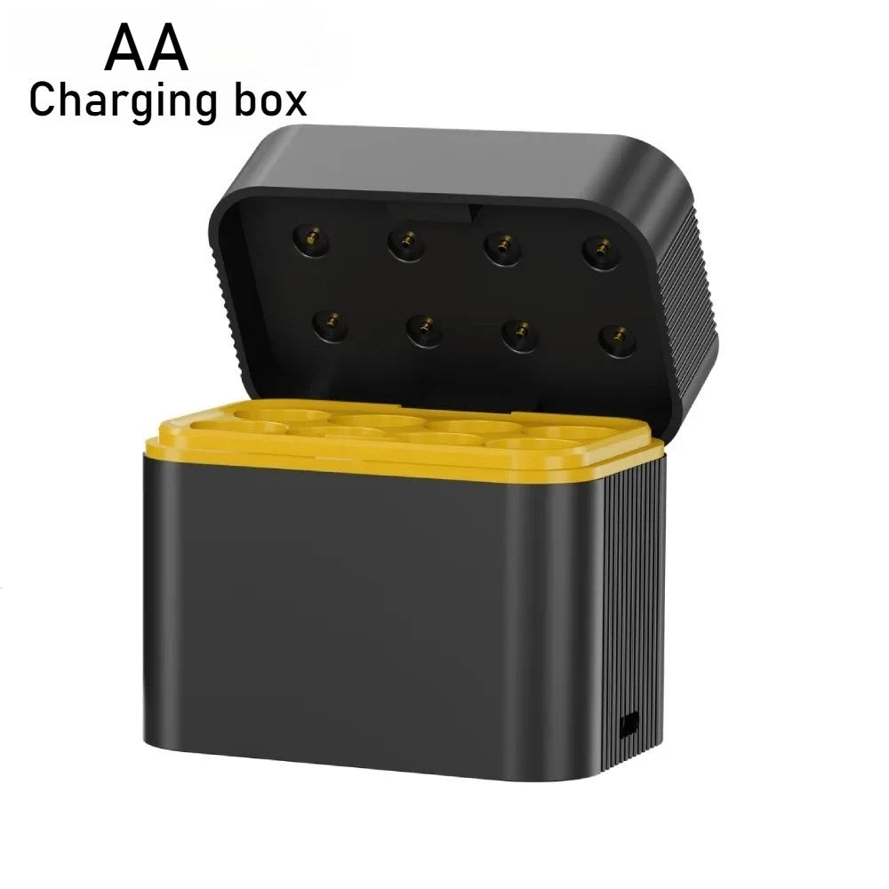 AA/AAA 8 Slots with Smart Charger with 1.5V 4255mWh/3400mWh Lithium Batteries – Fast Charging Battery Charger Set - Fullshopping