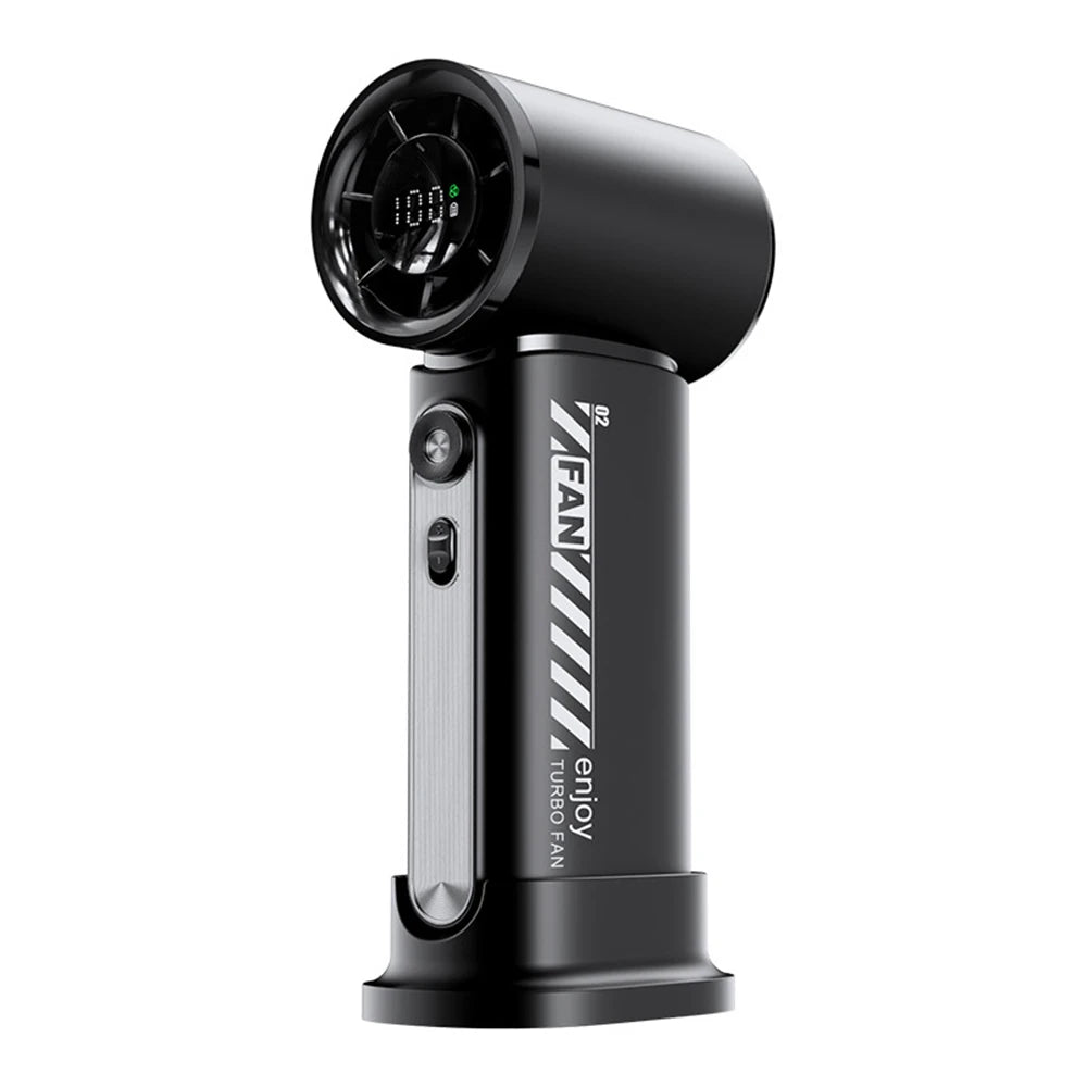 Portable Handheld Turbo Fan 100 Wind Speeds Adjustable Mini Personal Fan USB Rechargeable Battery Operated Electric Pocket Fan - Fullshopping