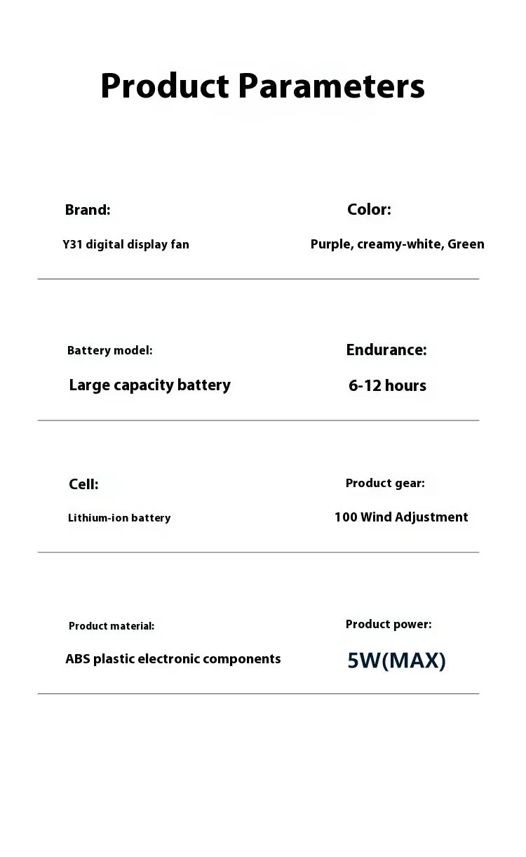 New handheld cooling fan with 100 levels of cooling and folding, portable turbo fan fan - Fullshopping