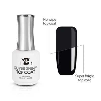 BOZLIN 15ML Super Top Coat  Function Gel No Wipe Matte Top Gel Transparent Soak Off  UV LED Nail Art Manicure Gel Varnish Primer