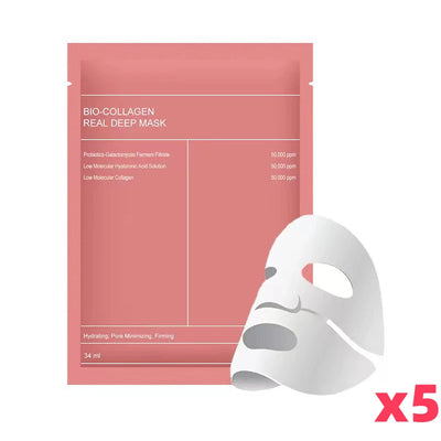 20/10/5PCs Bio Collagen Face Mask Shrink Pores Deep Hydrating Overnight Mask Moisturizing Refreshing Brightening Face Skin Care - Fullshopping