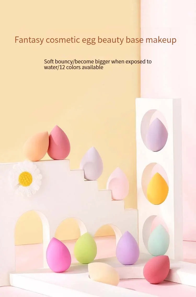 4 Pieces Makeup Sponges Foundation Blending Beauty Sponge Dry & Wet Use for Powder Cream Or Liquid Application - Fullshopping