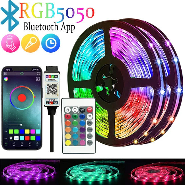 LED Strip Lights RGB 3535 ,5V 1M-30M,16 million colors, RGB , Led Strip Lighting Music Sync, Color Changing for Party Home - Fullshopping