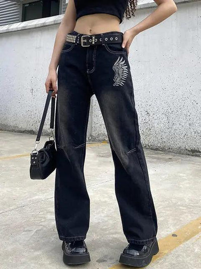 Printed Cargo Jeans - fullshopping