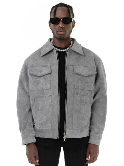 Boxy Suede Jacket - fullshopping