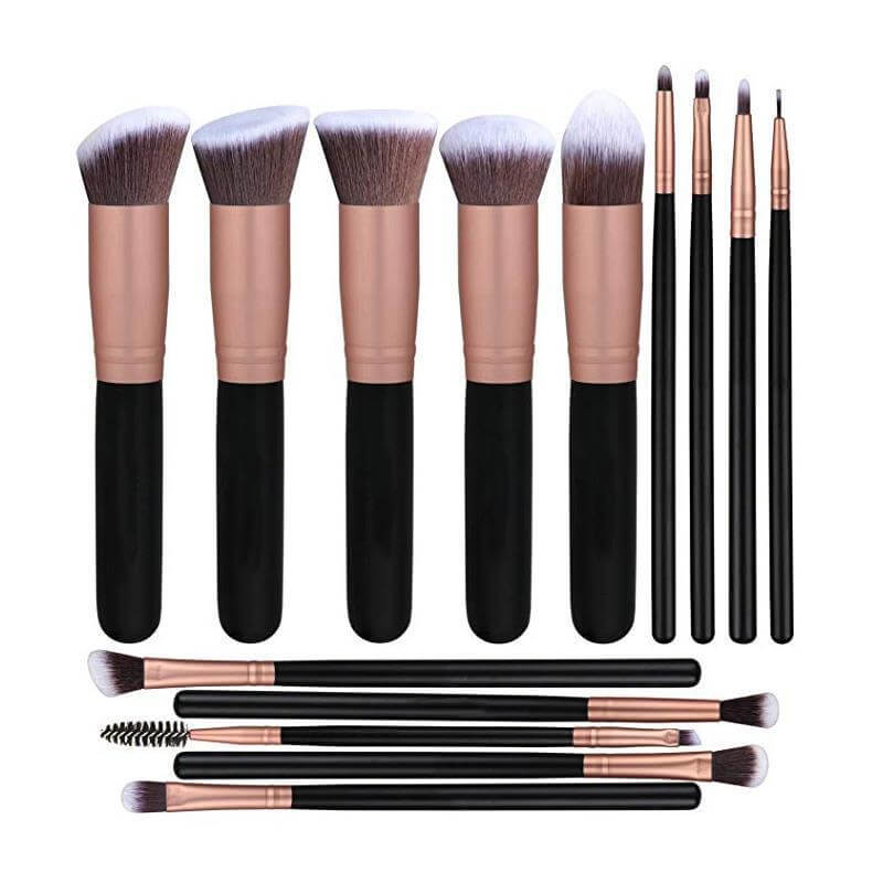 14 Makeup Brushes Set, Foundation Brush, Powder Eye Shadow Brush - Fullshopping