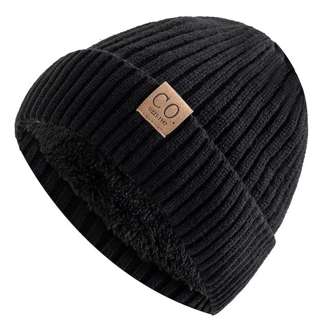 Two-Tone Winter Knitted Beanie - fullshopping