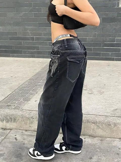 Printed Cargo Jeans - fullshopping