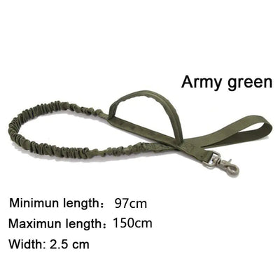 Tactical Outdoor Dog Leash for Large Dogs with Collar
