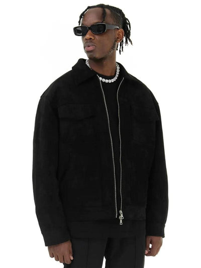 Boxy Suede Jacket - fullshopping