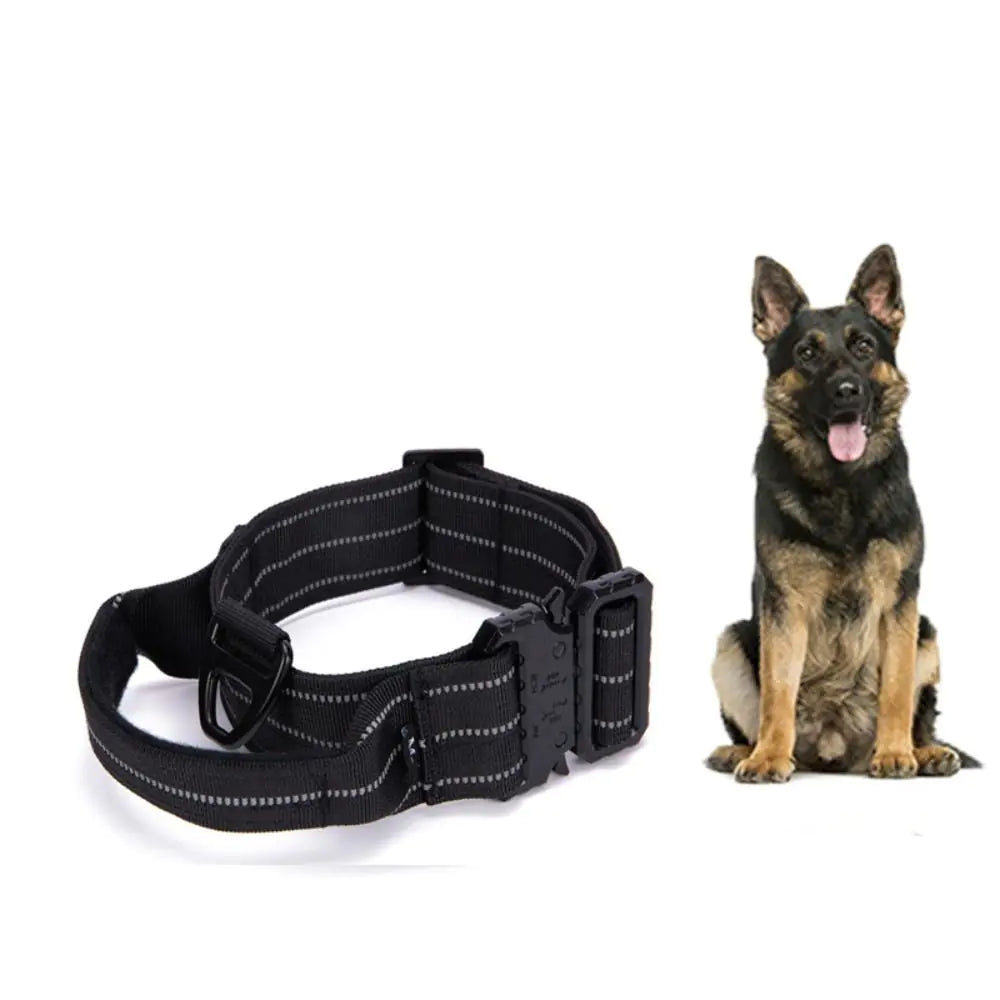 Tactical Reflective Nylon Dog Collar with Leash & Harness