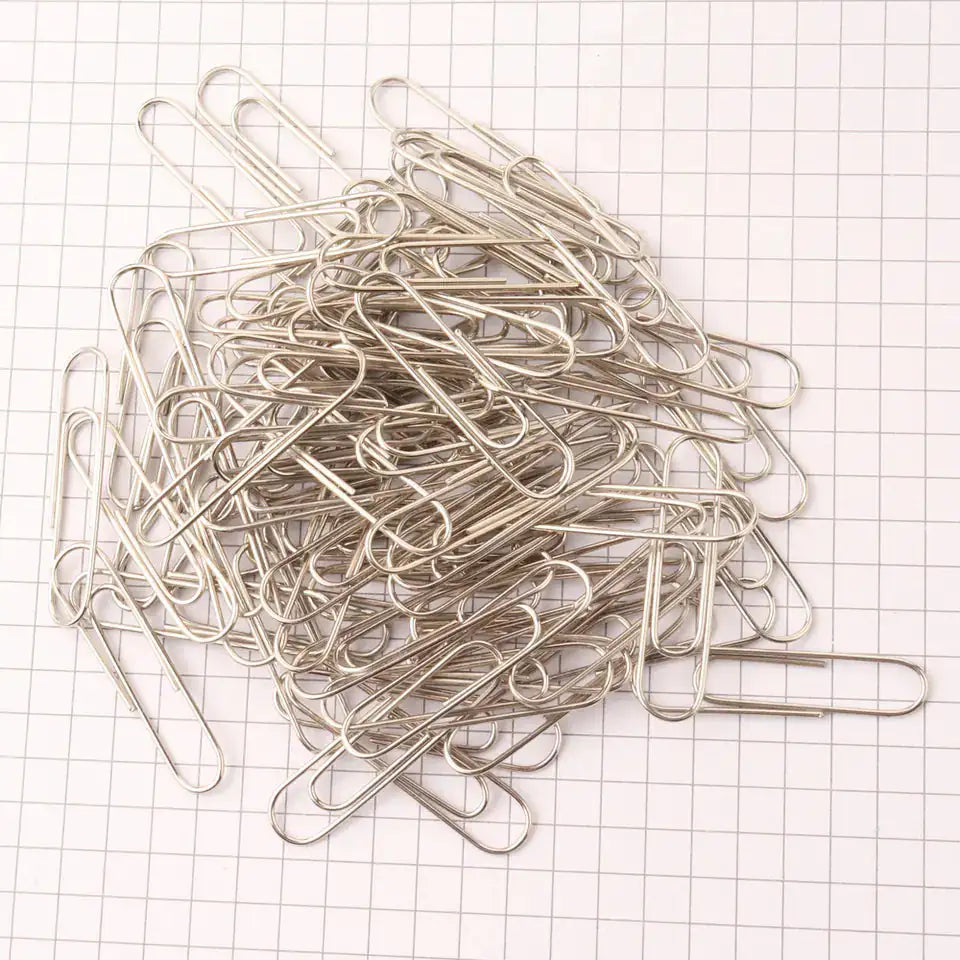 Paper Clip (28mm) Regular Silver (100/Pack) - Fullshopping