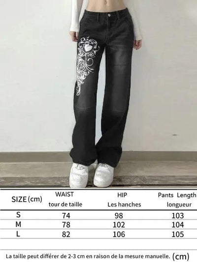 Printed Cargo Jeans - fullshopping