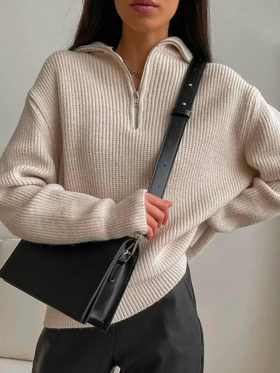 Turtleneck Zipper Sweater - fullshopping